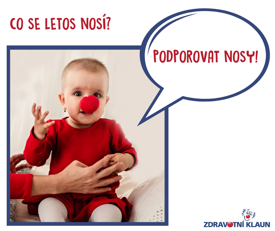 Zdravotního klauna můžete podpořit nákupem červených nosů.